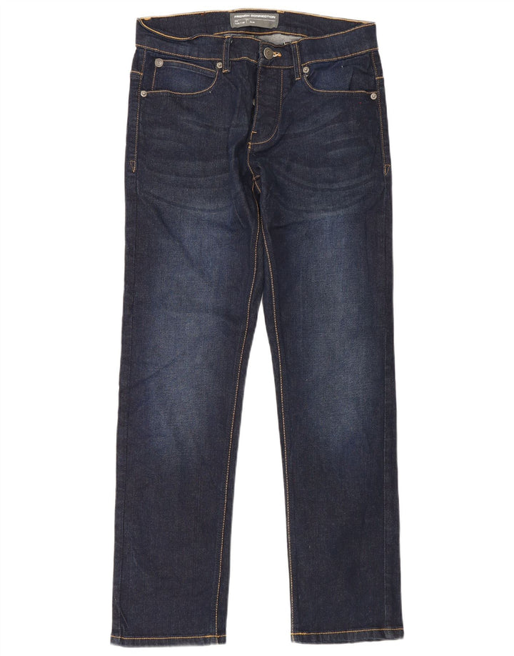 French Connection Slim Jeans til mænd W30 L30 Marineblå bomuld