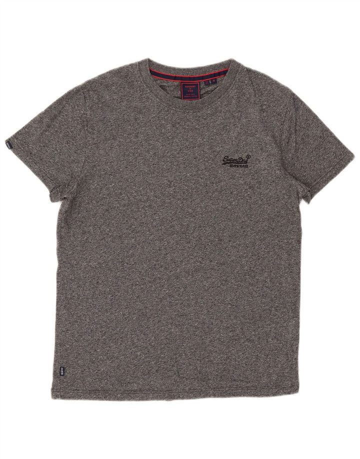 Superdry T-shirt top mellem grå bomuld til mænd