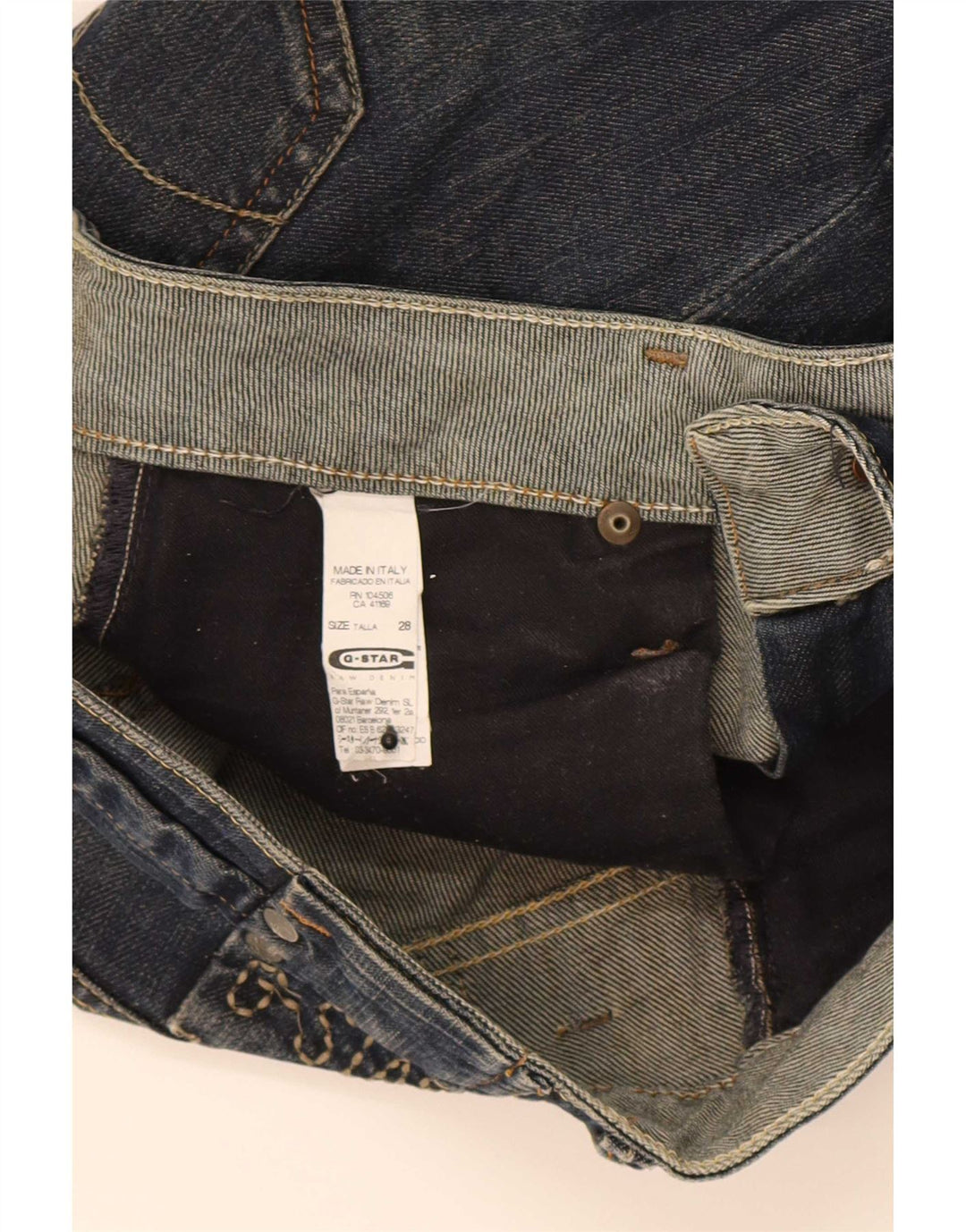 G-Star Womens Cropped Jeans W28 L25 Marineblå Bomuld