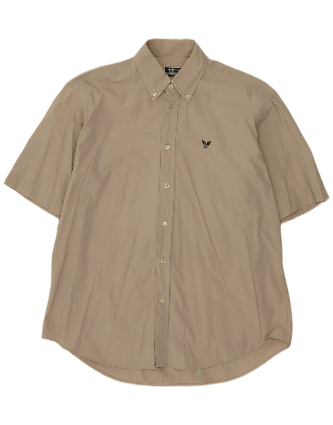 Avirex Kortærmet Herreskjorte Stor Beige