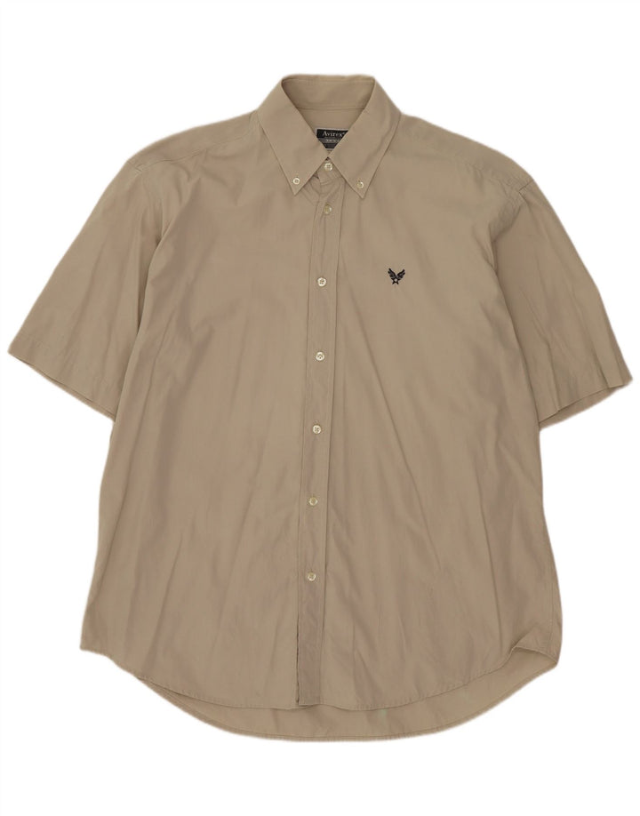 Avirex Kortærmet Herreskjorte Stor Beige
