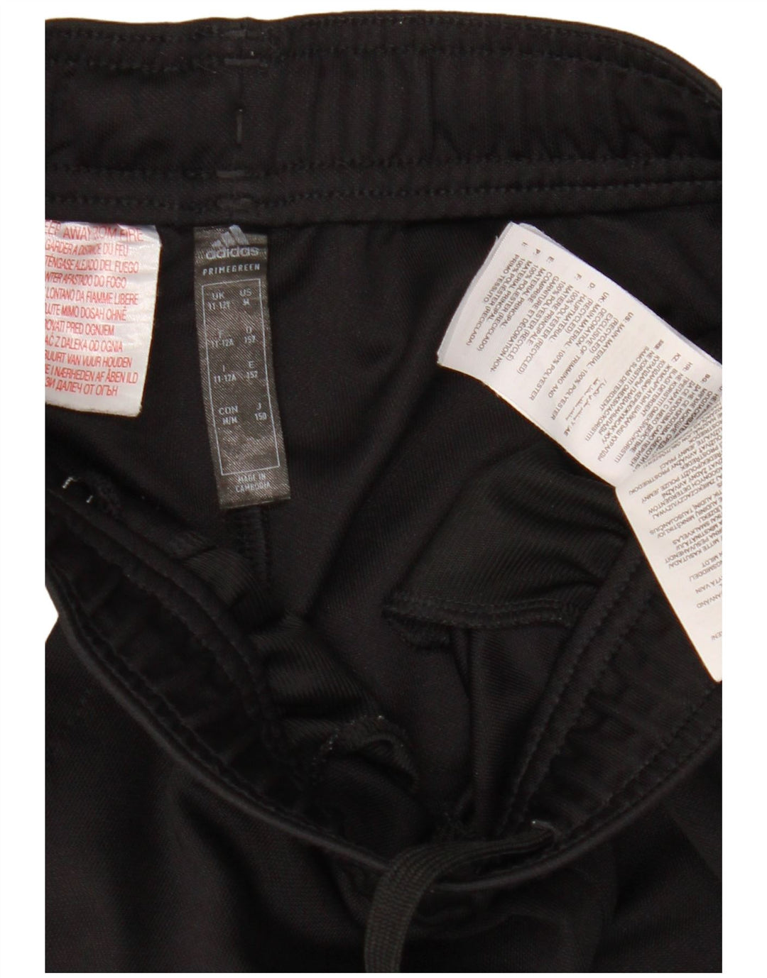 Adidas Boys Aeroready Tracksuit Bukser 11-12 år Sort Polyester