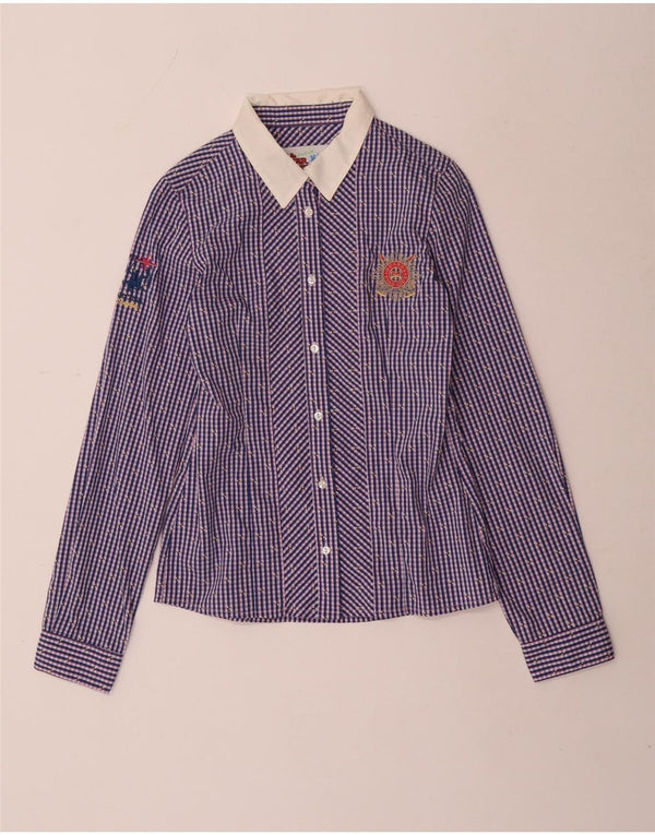 La Martina piger grafisk skjorte 13-14 år blå Gingham bomuld