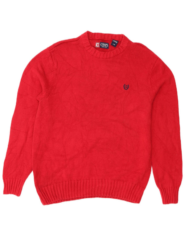 Chaps Herre Crew Neck Jumper Sweater Stor Rød Bomuld