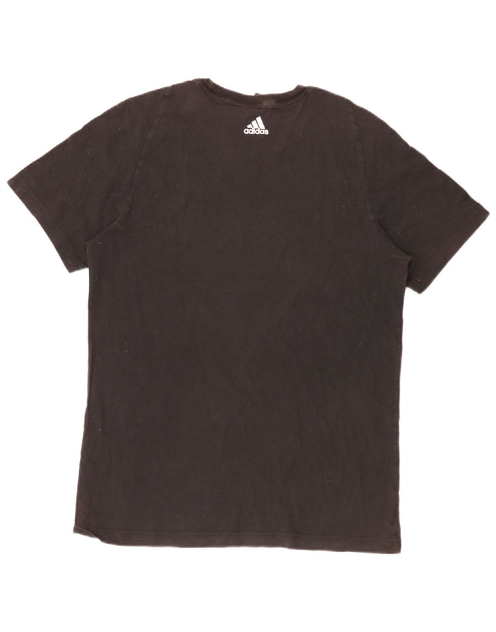 Adidas Herre grafisk T-shirt Top Medium Sort