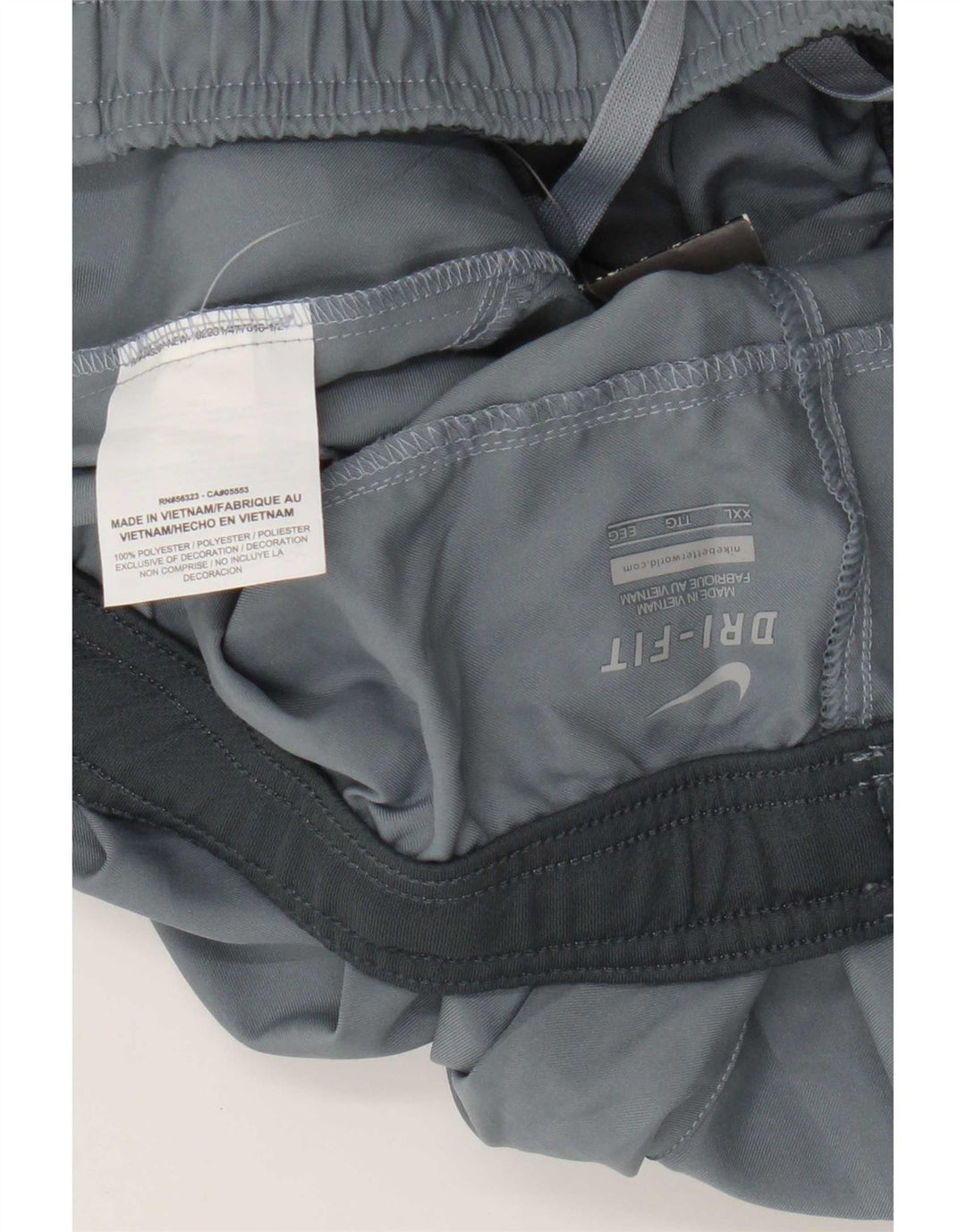 Nike Herre Dri Fit Sportshorts 2XL Grå Polyester