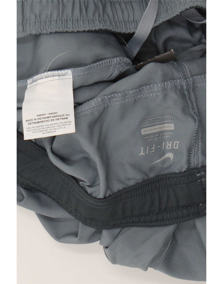 Nike Herre Dri Fit Sportshorts 2XL Grå Polyester