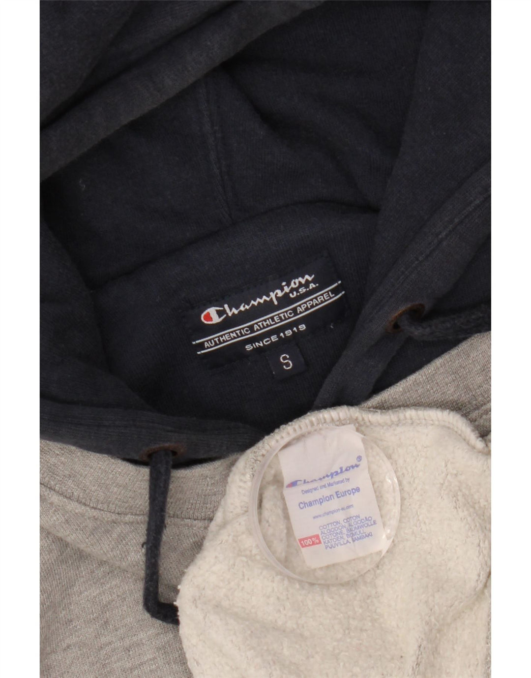 Champion Herre Alabama grafisk hættetrøje Jumper lille grå Colourblock Bomuld