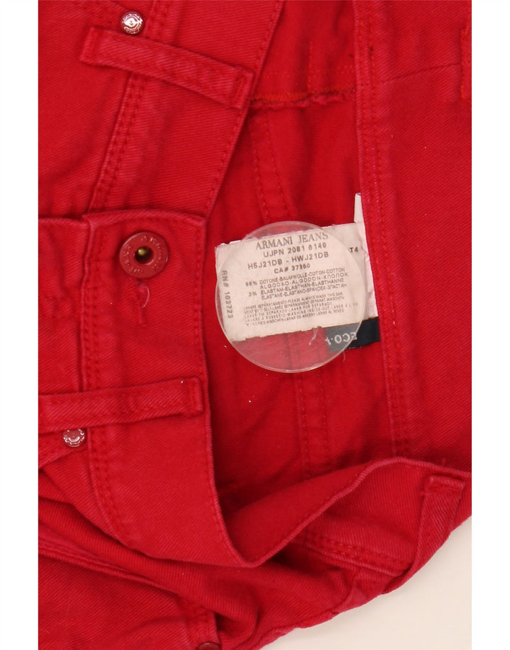 ARMANI Slim Jeans til kvinder W29 L30 rød bomuld