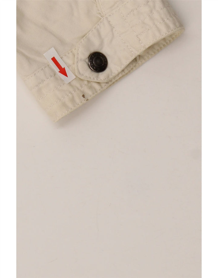 Calvin Klein Jeans Dame Utility Jacket UK 16 Large Off White Bomuld