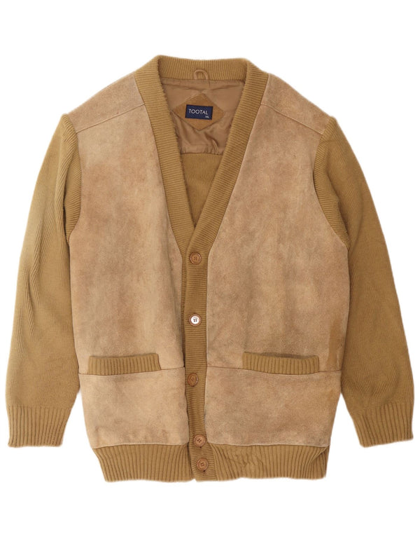 Vintage herre cardigan sweater 2XL Beige