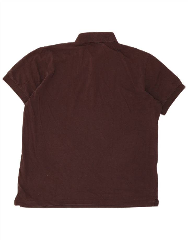 Hugo Boss herre poloskjorte stor brun bomuld