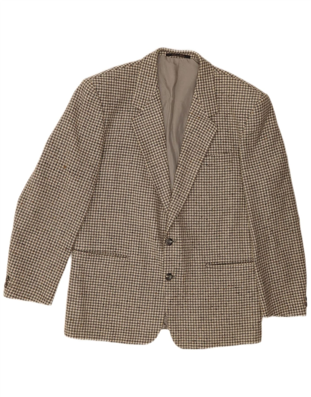 Division Vogue Herre 2 Button Blazer Jacket UK 38 Medium Grey Houndstooth