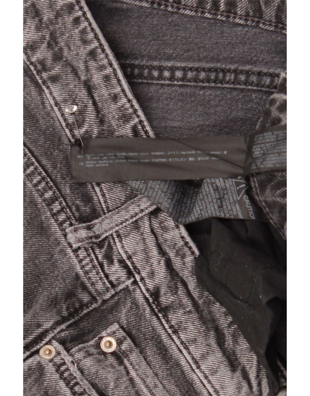 Zara Dame Straight Jeans EU 40 Medium W30 L28 Grå Bomuld