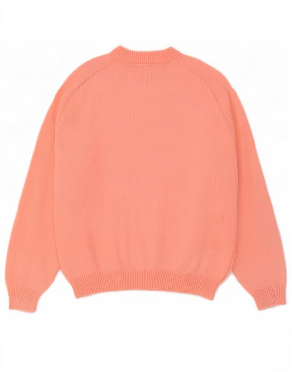 Vintage Dame Oversized Crew Neck Jumper Sweater UK 16 Large Orange