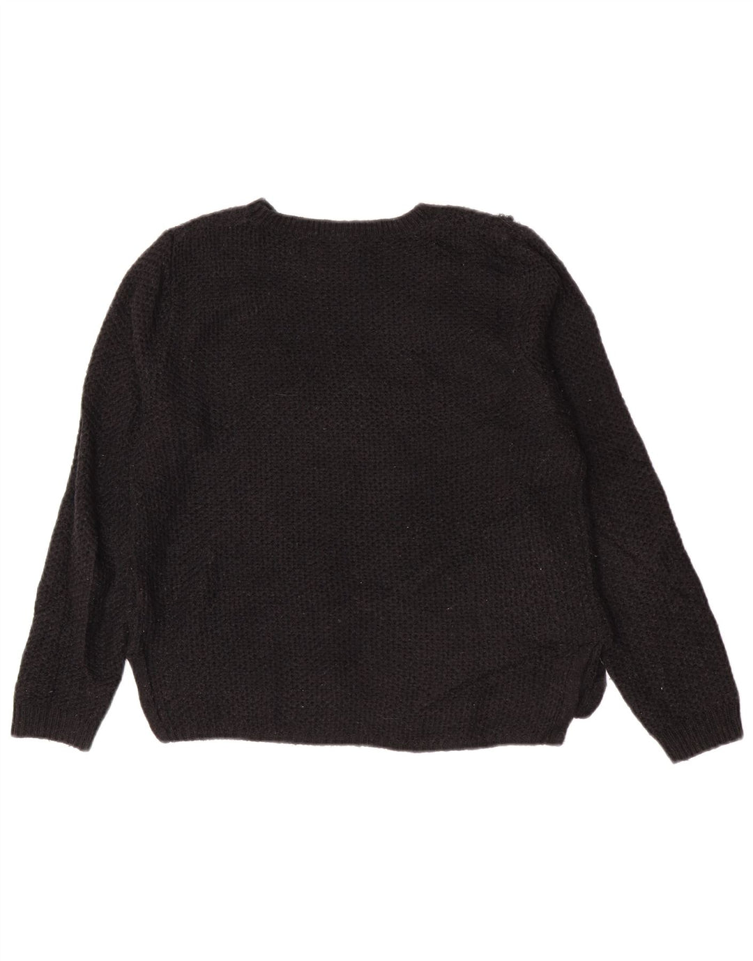 Marks & Spencer Dame Boat Neck Jumper Sweater UK 12 Medium Black Floral
