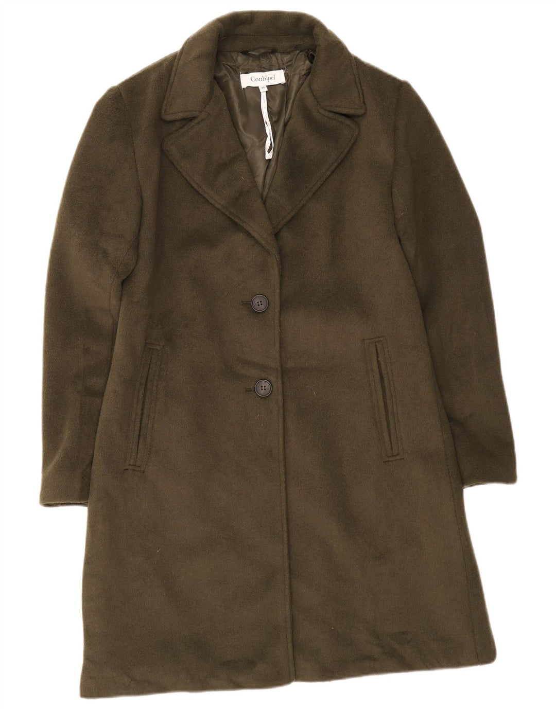 Conbipel Herre Overfrakke IT 46 Lille Khaki Polyester