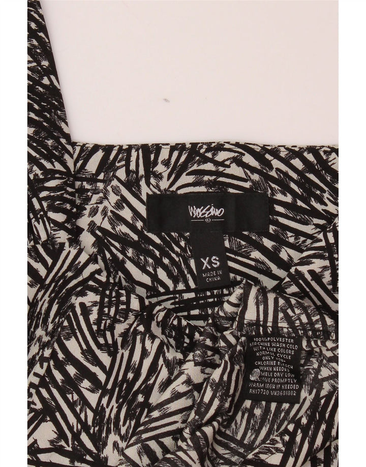 MOSSIMO kvinders abstrakt mønster ærmeløs bluse Top UK 6 XS Sort