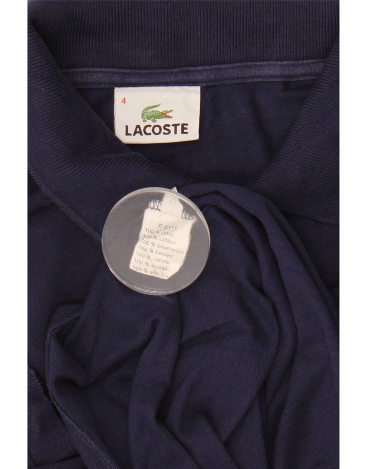 Lacoste herre poloshirt størrelse 4 Medium marineblå bomuld