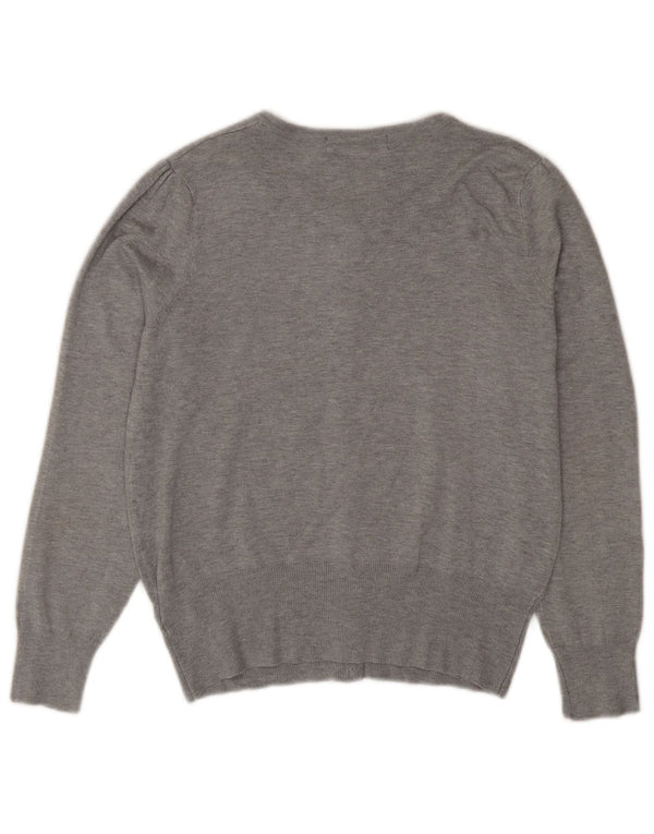 Marks & Spencer Dame Cardigan Sweater UK 12 Medium Grey Viscose
