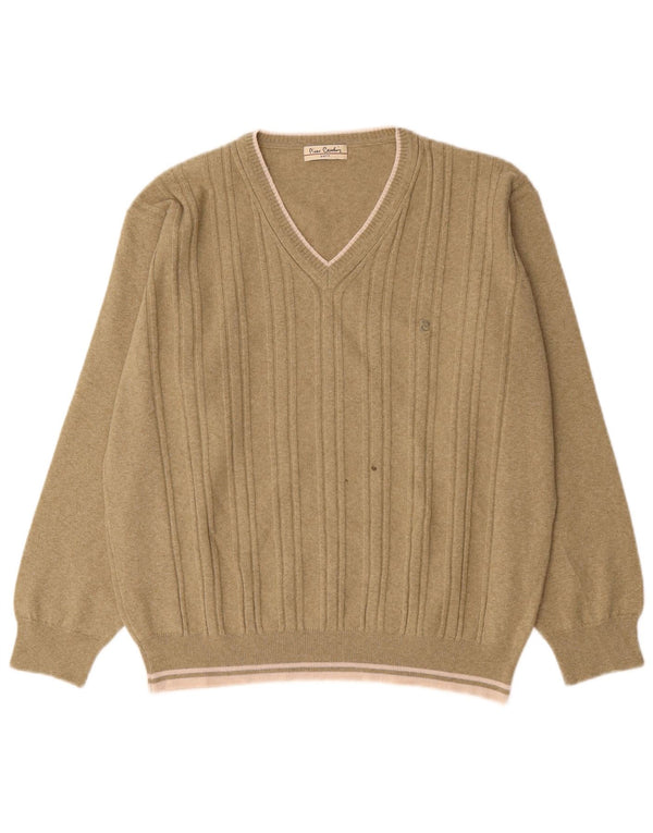Pierre Cardin Herre V-hals sweater Stor Beige Akryl