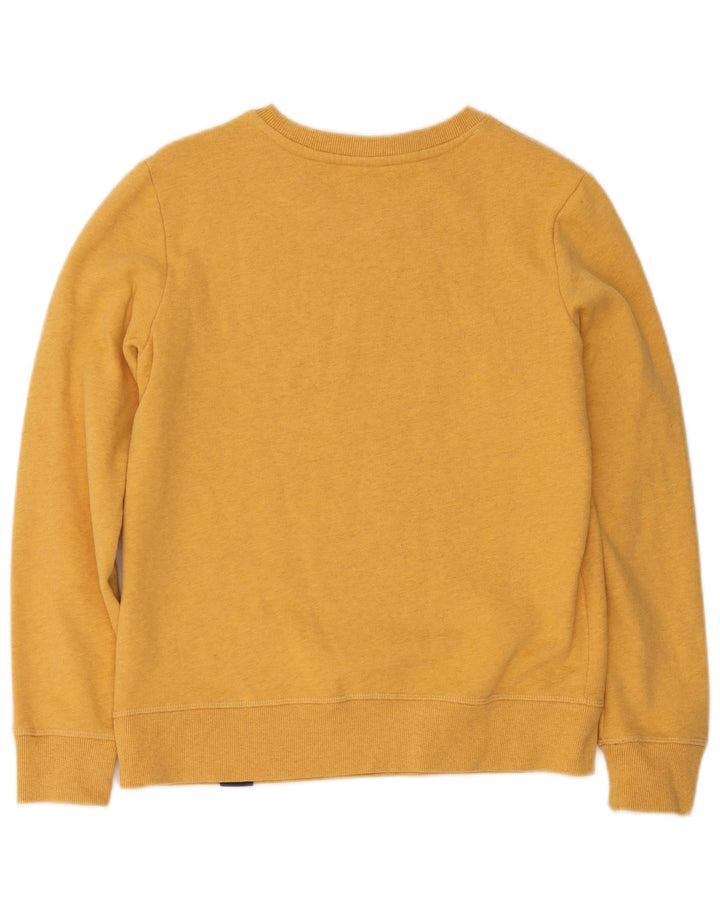 Superdry Womens Oversized Sweatshirt Jumper UK 8 Lille gul bomuld