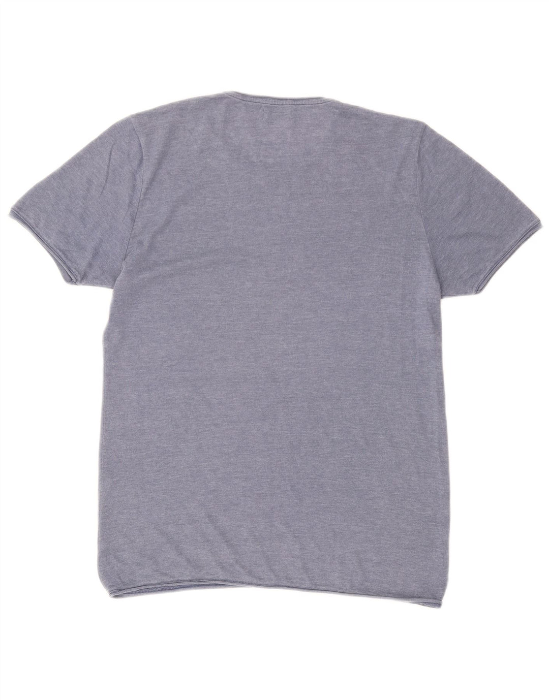 Zara Herre T-Shirt Top Stor Blå Bomuld