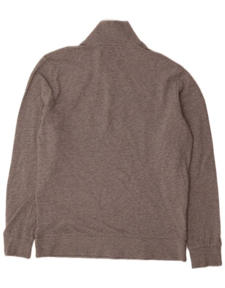 Jack & Jones Herre Grafisk Zip Neck Sweatshirt Jumper Large Grå Flecked