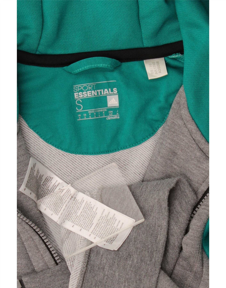 Adidas Herre Climalite Hættetrøje Sweater med lynlås, lille grå Colourblock Polyester