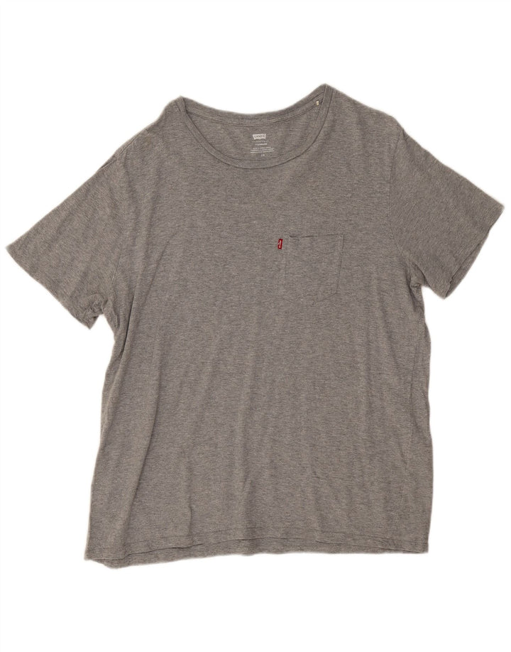 Levi's Herre T-Shirt Top Stor grå Flecked Bomuld