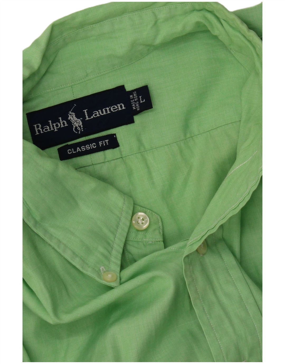 Ralph Lauren Herre Classic Fit skjorte Stor grøn bomuld