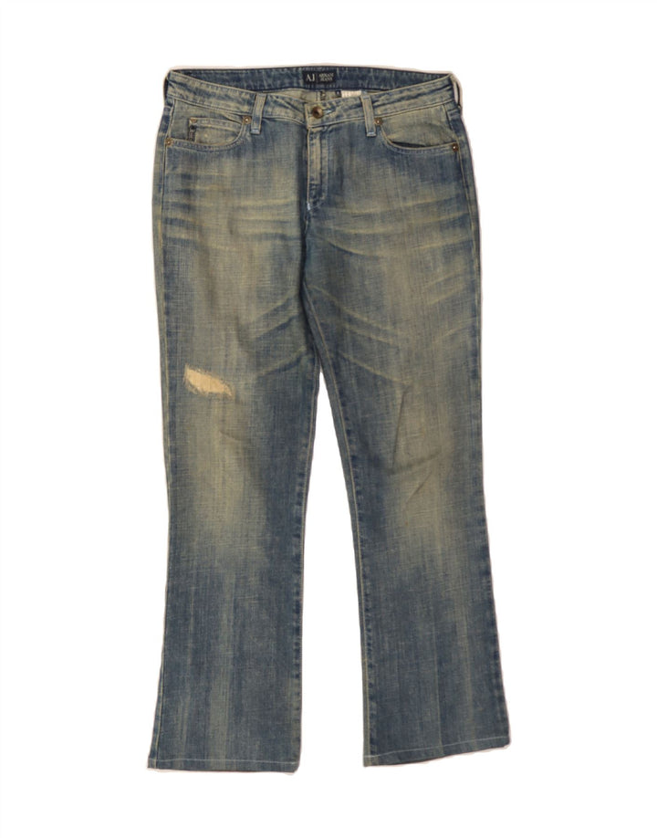 ARMANI Womens Bootcut Jeans W29 L29 Blue Cotton Vintage Armani and Second-Hand Armani from Messina Hembry 
