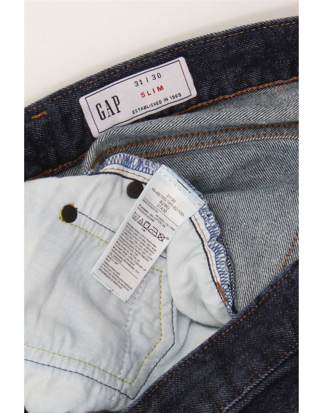 Gap Herre Slim Jeans W31 L30 Marineblå Bomuld