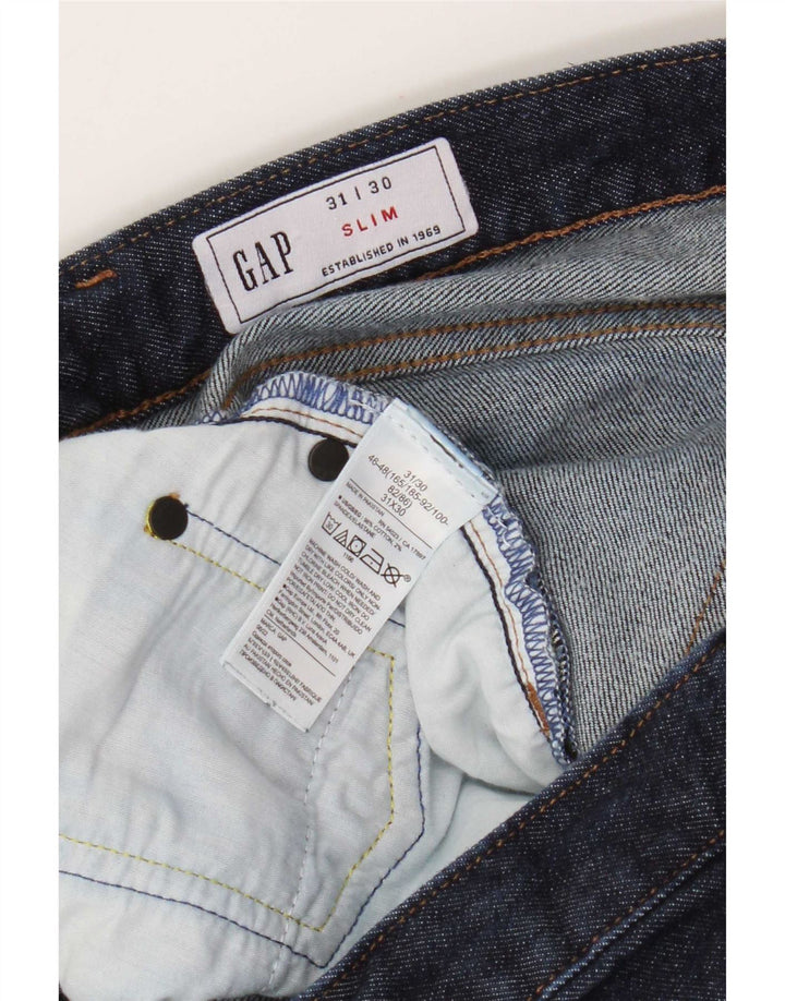 Gap Herre Slim Jeans W31 L30 Marineblå Bomuld