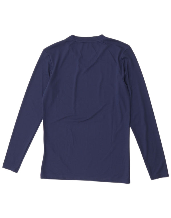 Adidas Dame Aeroready Top Langærmet UK 12 Medium Navy Blue Polyester