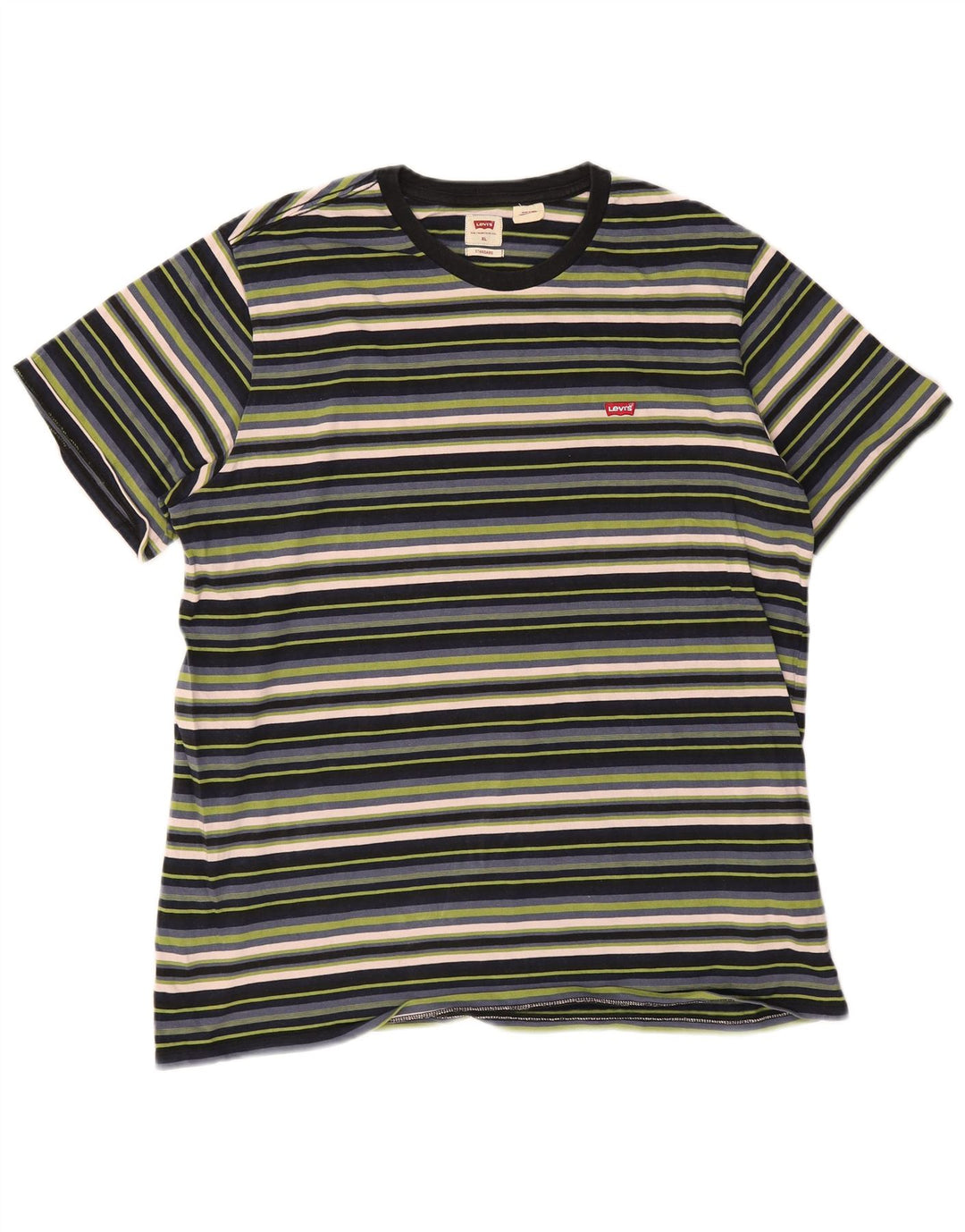LEVI'S Herre Standard T-Shirt Top XL Flerfarvet Stribet Bomuld