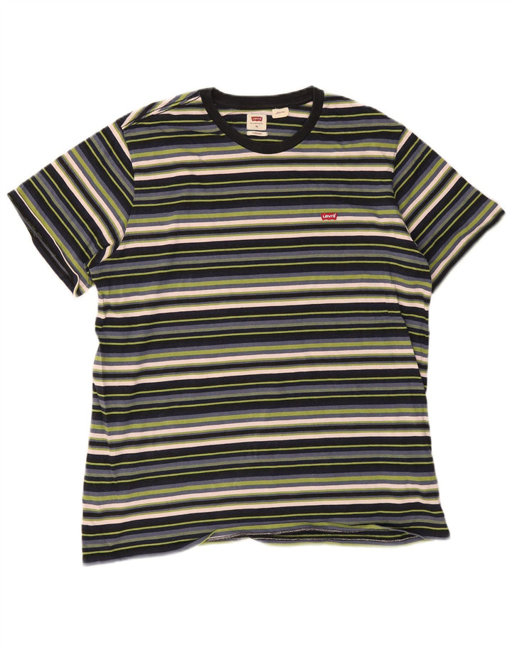 LEVI'S Herre Standard T-Shirt Top XL Flerfarvet Stribet Bomuld
