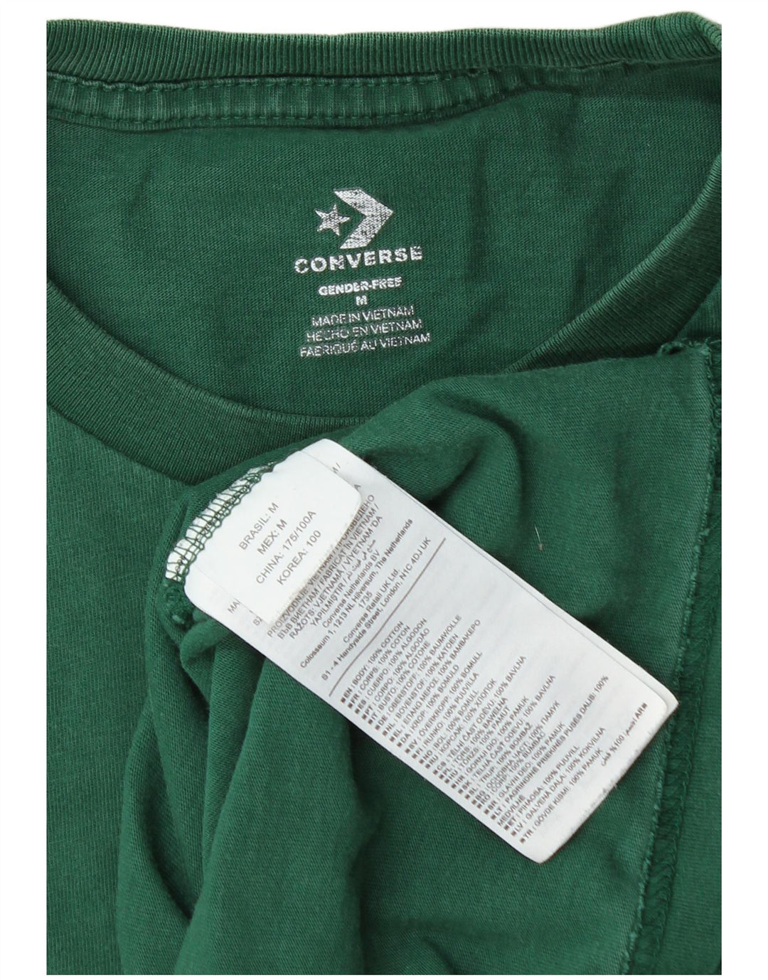 Converse herre T-shirt top mellemgrøn bomuld