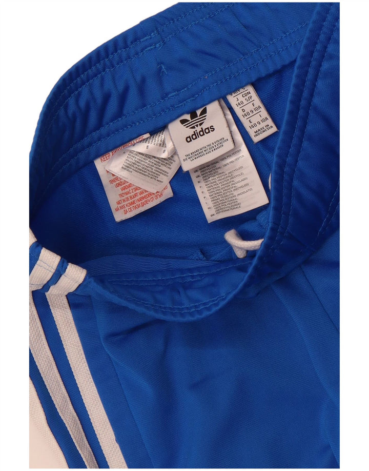 Adidas Drenge Træningsdragt Bukser Joggers 9-10 År Blå Polyester