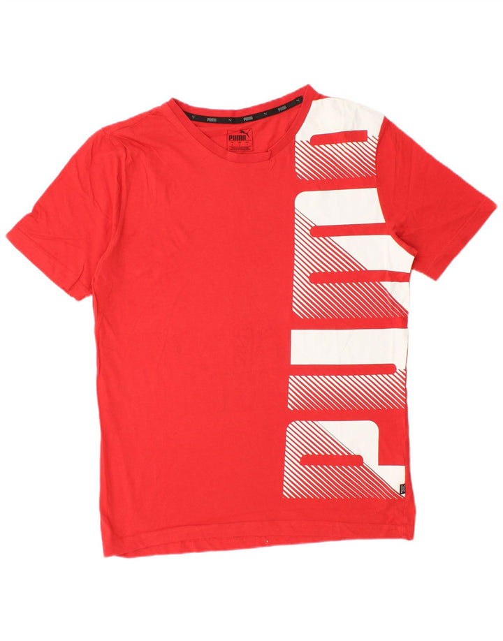 Puma Herre Grafisk T-Shirt Top Lille Rød Bomuld