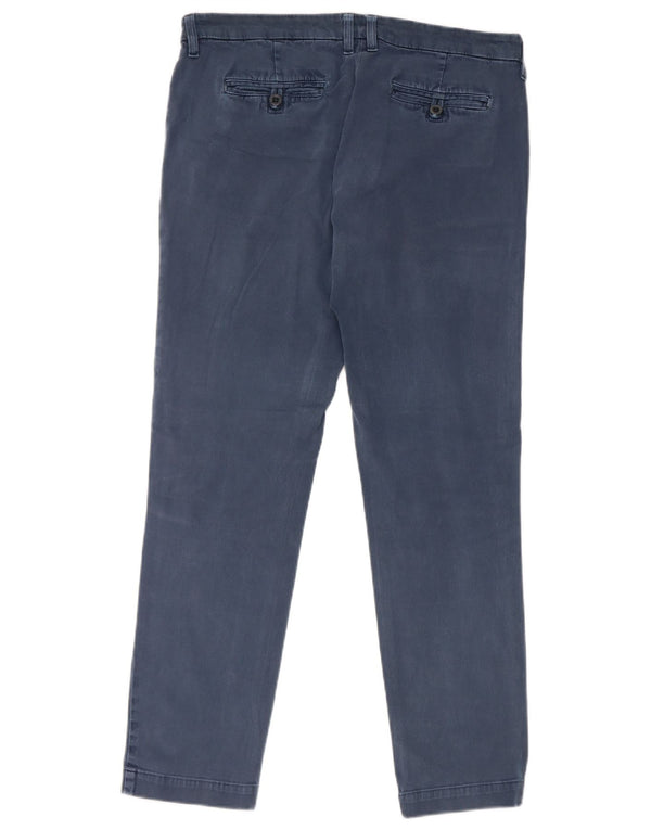 Gant Womens Tapered Chino Trousers UK 12 Medium W32 L27 Navy Blue Cotton