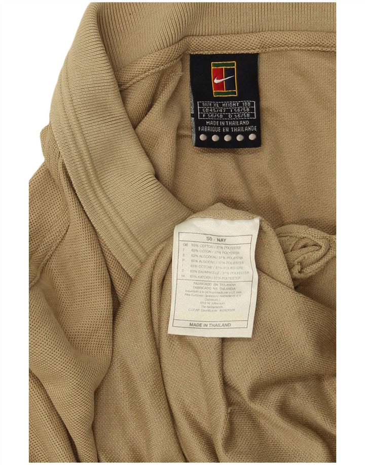NIKE Poloskjorte til mænd UK 45/47 XL Beige Bomuld