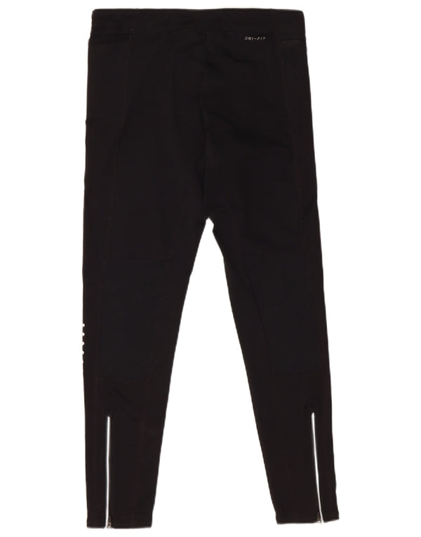 Nike Dame Dri Fit træningsdragt Bukser UK 14 Medium Sort Polyester