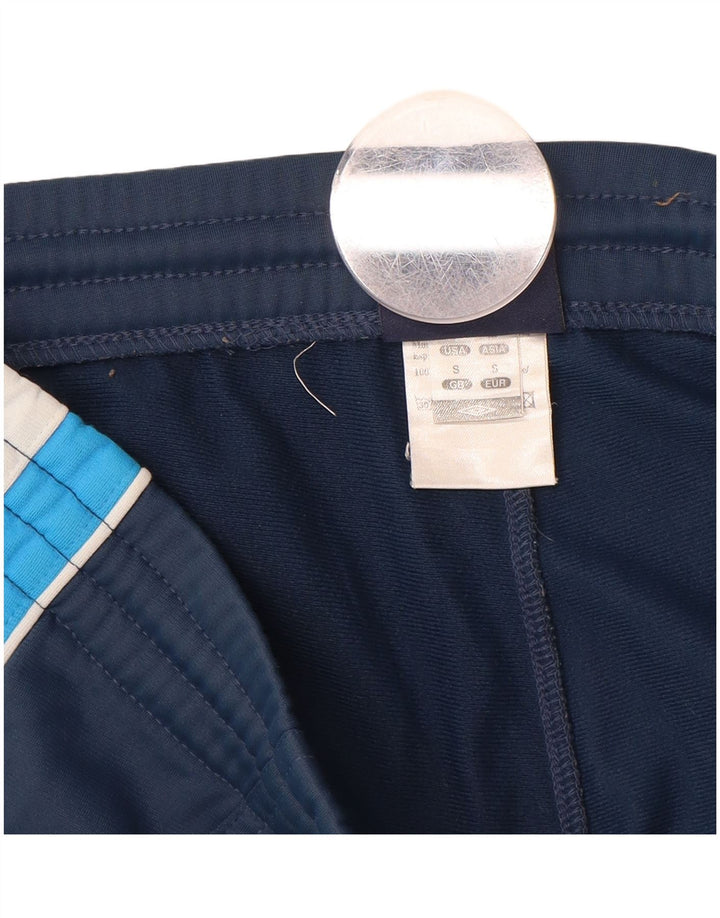 UMBRO Mens Tracksuit Trousers Small  Navy Blue Colourblock Polyester