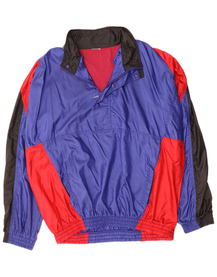 NIKE Herre Loose Fit Pullover Windbreaker Jacket UK 44 2XL Blå Colourblock