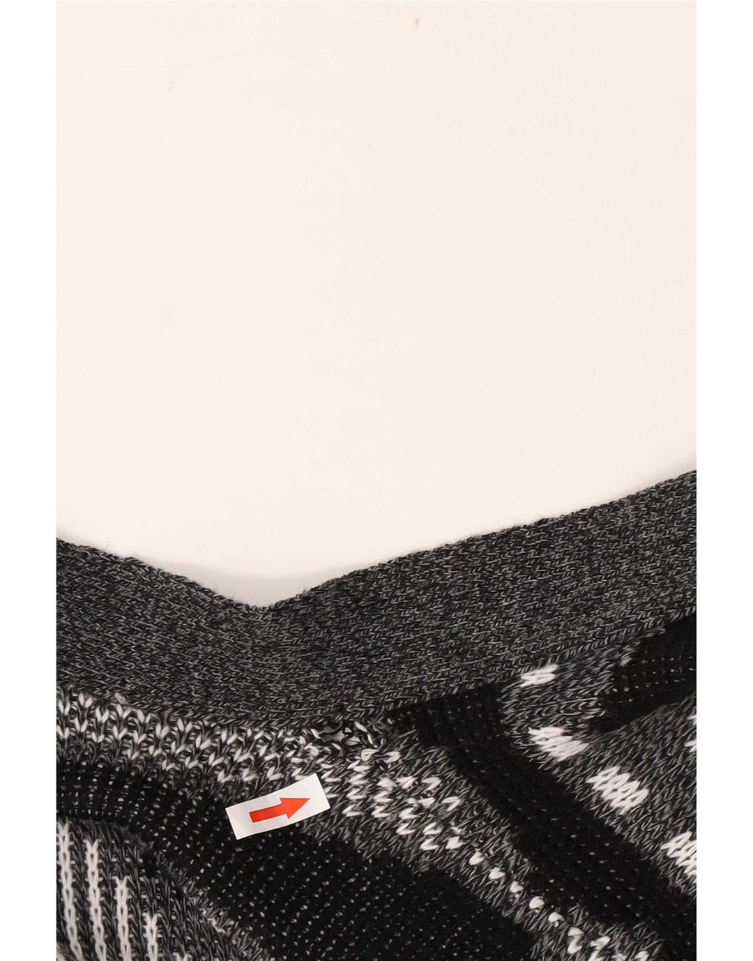 Vintage herre cardigan sweater XL Grå geometrisk akryl