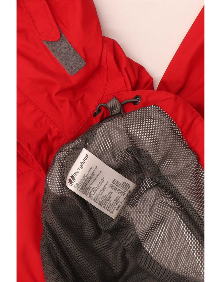 Berghaus Regnjakke med hætte til drenge 12-13 år Rød Nylon