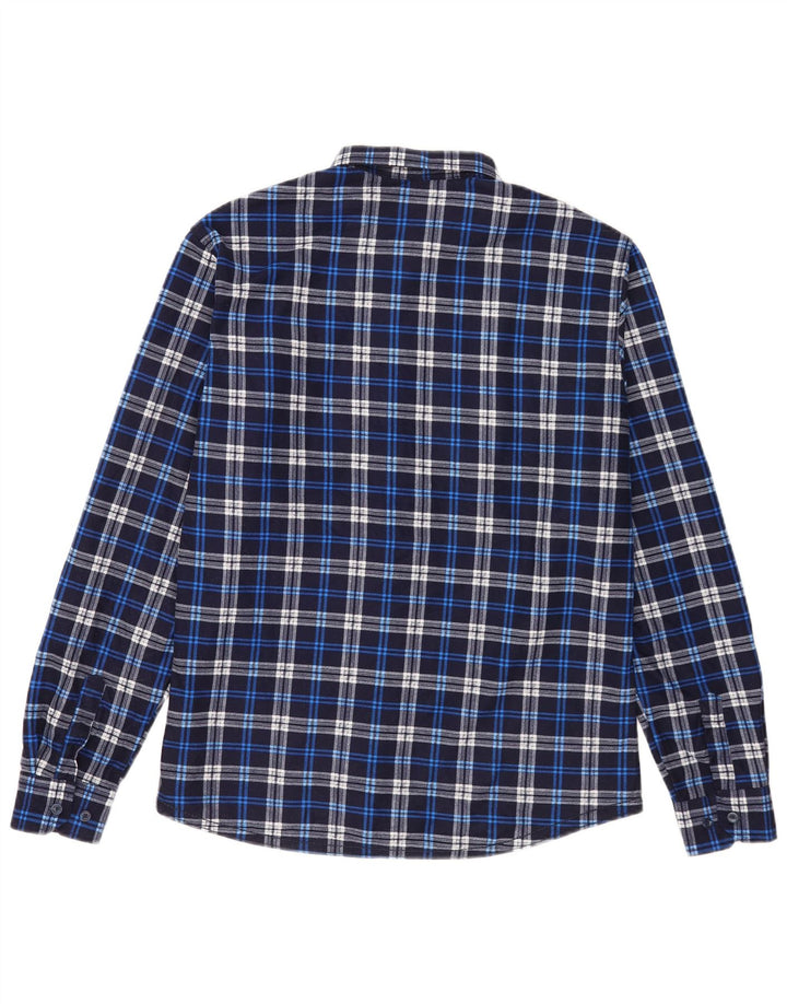 Vintage flannelskjorte til mænd 2XL blå ternet