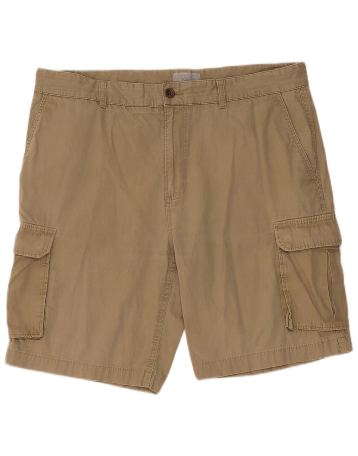 Marks & Spencer Herre Cargo Shorts W36 XL Beige Bomuld