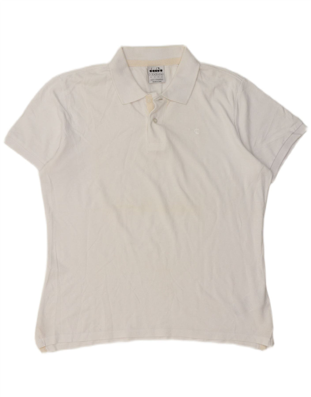 Diadora herre poloshirt Medium hvid bomuld